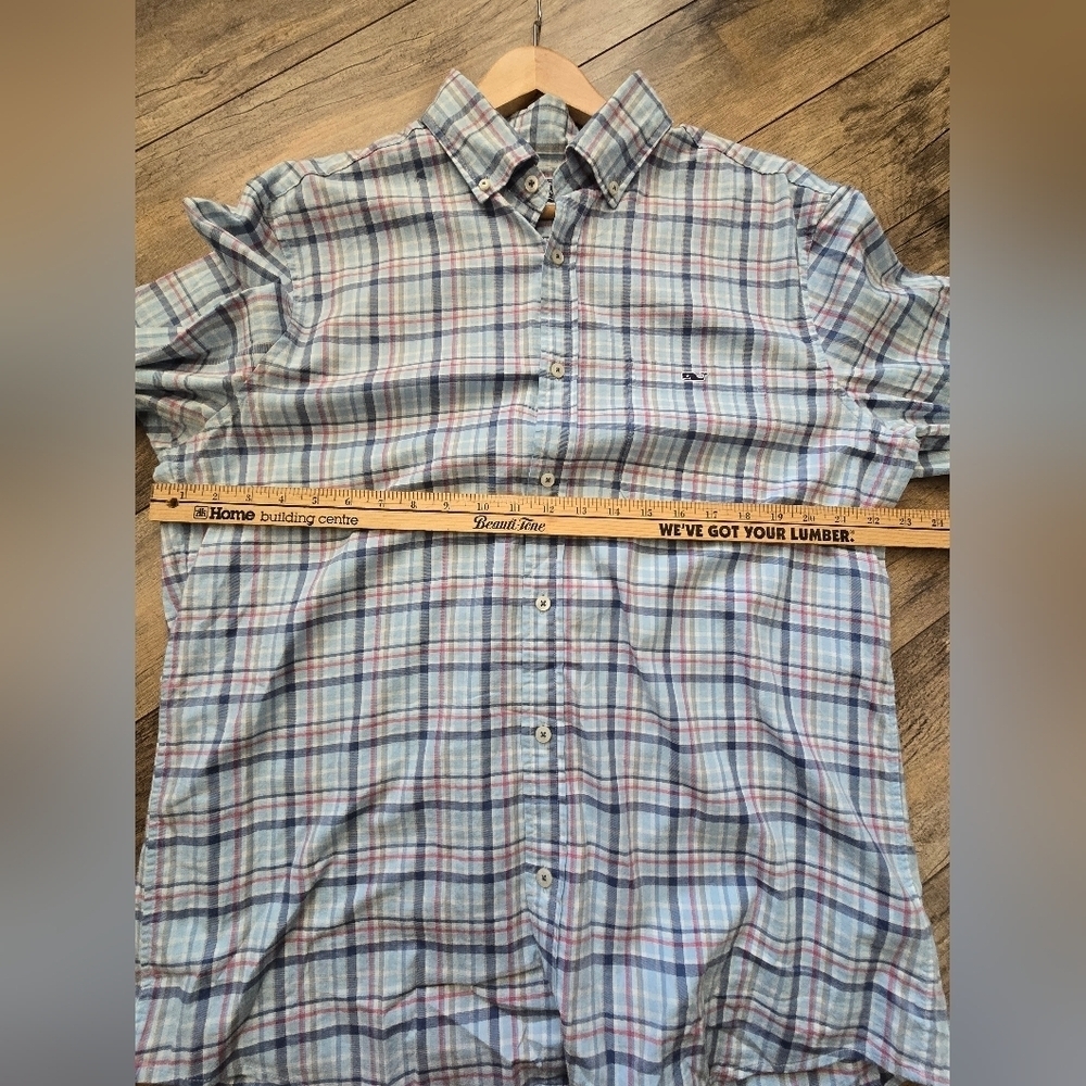 Vineyard Vines Mens Large Classic Fit Tucker Pink/blue Shirt - Picture 6 of 10